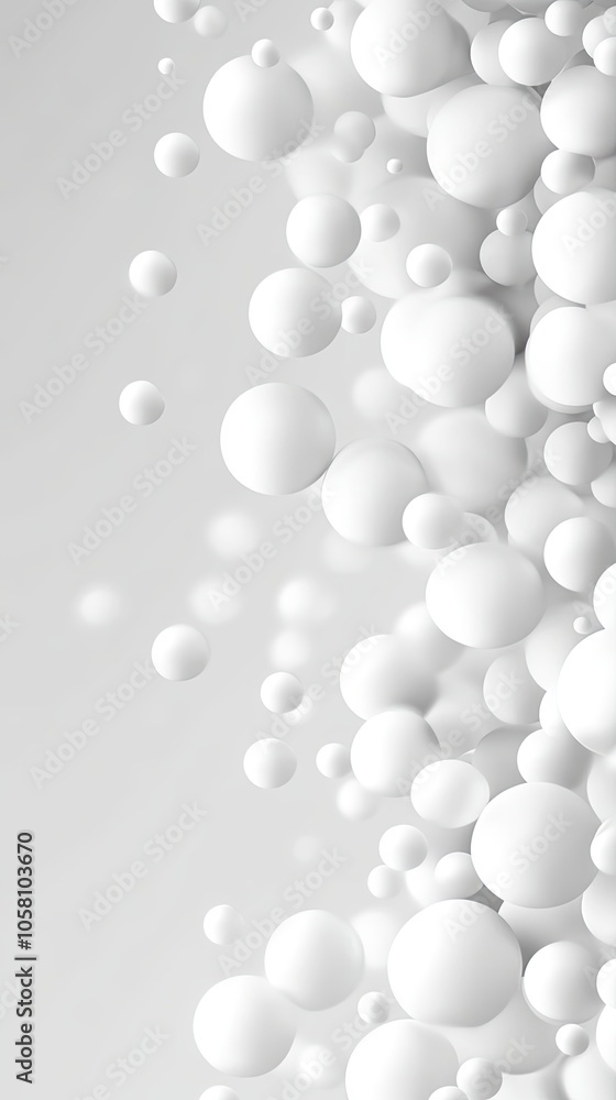 Poster Abstract Gray Background Featuring Minimalist Geometric Shapes and Soft Circles for Modern Design