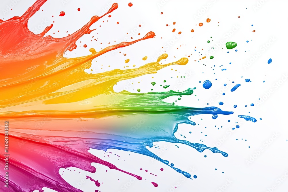 Poster vibrant splash of liquid colors creates dynamic energy in a colorful abstract art display