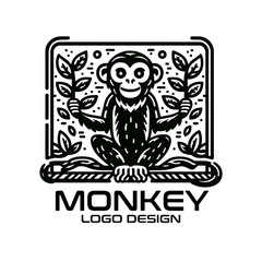 Monkey Vector Logo Design