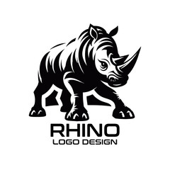 Rhinoceros Vector Logo Design