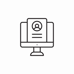 computer resume view icon sign vector