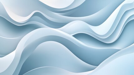 Obraz premium Abstract Blue and White Wavy Background - Modern Design Texture