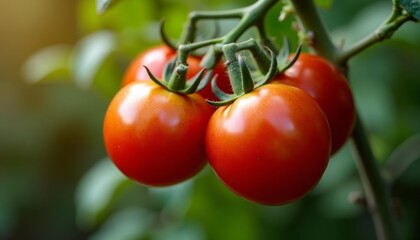  Fresh ripe tomatoes ready for harvest