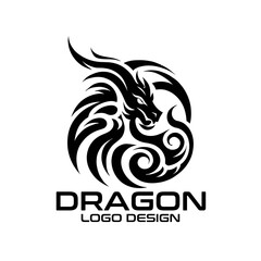 Dragon Vector Logo Design 