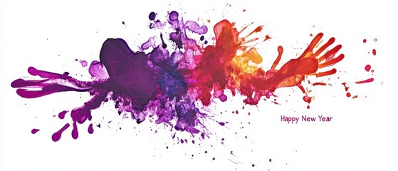 Fototapeta premium Vibrant New Year art celebration