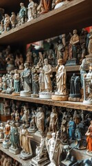 Fototapeta premium Captivating Collection of Miniature Greek Statues
