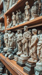 Obraz premium Miniature Greek Sculptures Collection on Display