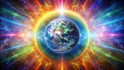 Fototapeta premium earth and sun. earth, globe, planet, space, world, map, blue, sphere, night, global, astronomy, light, universe, abstract, atmosphere, 3d, illustration, black, sea, sun, ocean, europe, nature, star, g