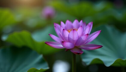  Purple Lotus Flower in Bloom