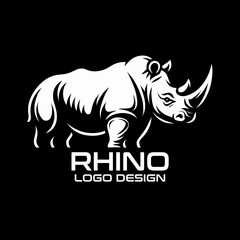 Rhinoceros Vector Logo Design