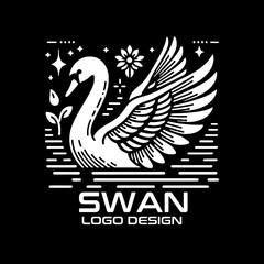 Swan Vector Logo Design