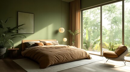 Modern Interior of Stylish Living Room ,Wall Mock Up, Frame , Poster with Beautiful Background, 3d render