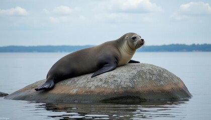  Sea lions solitary moment on the rocks