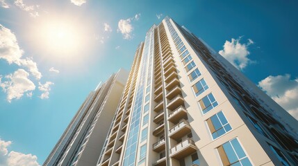 Obraz premium Stunning 3D Render of Luxury High-Rise Townhouse