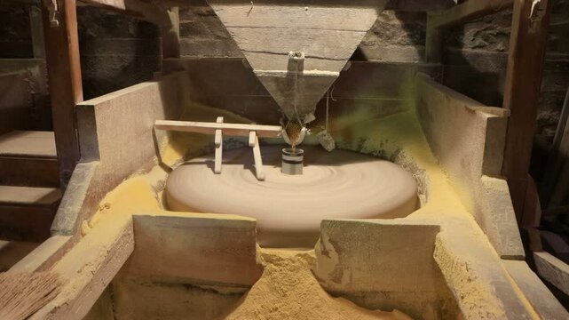 Old traditional stone flour mill