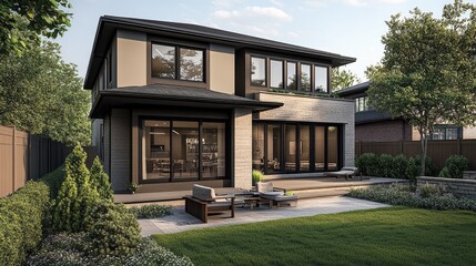 Obraz premium Charming Contemporary 3D Home Illustration
