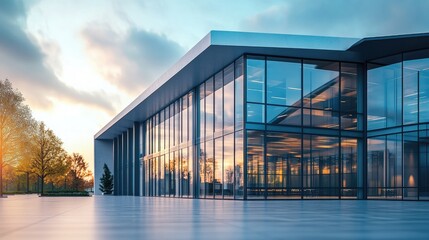 Fototapeta premium Modern 3D Office Building with Innovative Design