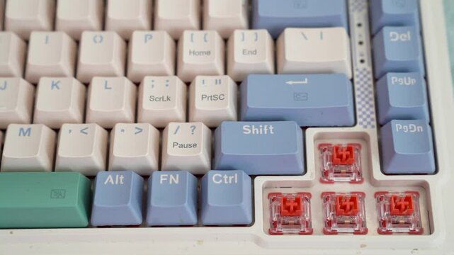 Red switch mechanical keyboard. Keyboard gaming