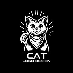 Cat Vector Logo Design