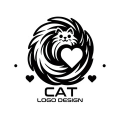 Cat Vector Logo Design