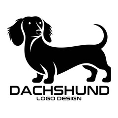 Dachshund Dog Vector Logo Design