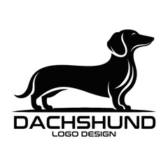 Dachshund Dog Vector Logo Design