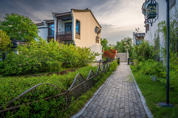 Tranquil Pathway in Traditional Garden