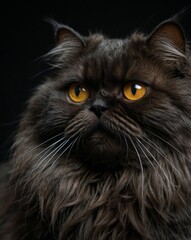 Professional Photo of grey persian cat portrait unique