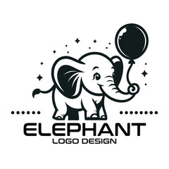 Elephants Vector Logo Design