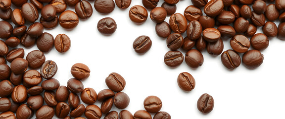 coffee beans on white background