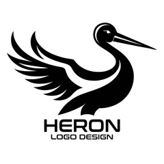 Obraz premium Heron Vector Logo Design