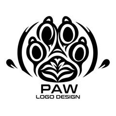 Paw Vector Logo Design