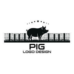 Pig Vector Logo Design
