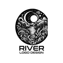 River Vector Logo Design