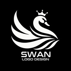 Swan Vector Logo Design