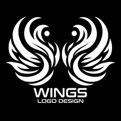Wings Vector Logo Design 
