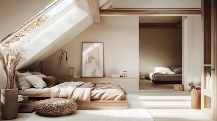 Modern Interior of Stylish Living Room ,Wall Mock Up, Frame , Poster with Beautiful Background, 3d render
