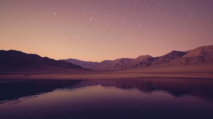 Fototapeta premium Serene Martian Landscape at Dusk