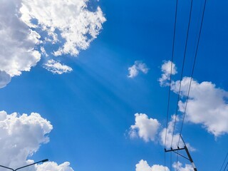 blue sky with clouds