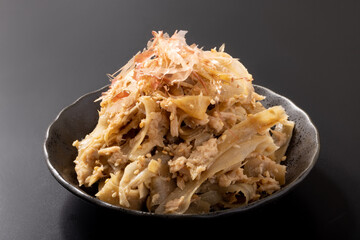 醤油バター　ごぼう　ツナあえ