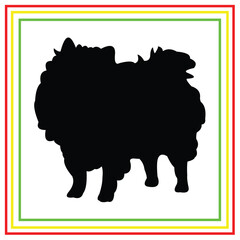 black dog silhouette vector design on white background