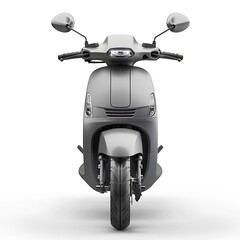 Grey scooter isolated on white background