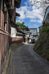 臼杵城下町の古い町並みのある坂