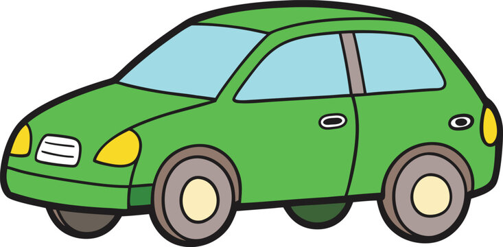 a cng car vector on white background