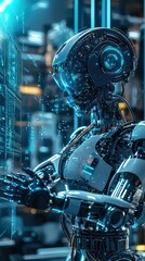 Fototapeta premium Artistic Representation of Robotic Elements in Action