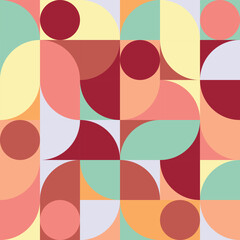 Minimal seamless abstract pattern pastel color background.