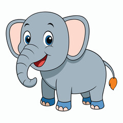 a elephant on white background