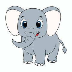 a elephant on white background