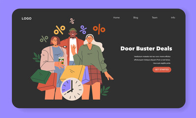 Black Friday. Flat Vector Illustration