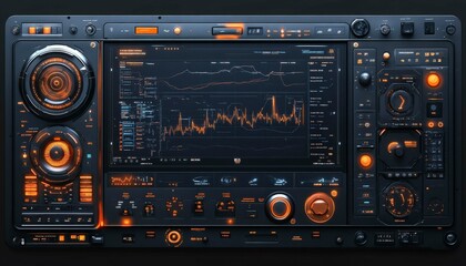 Fototapeta premium Futuristic Interface for AI and Deep Learning Concepts